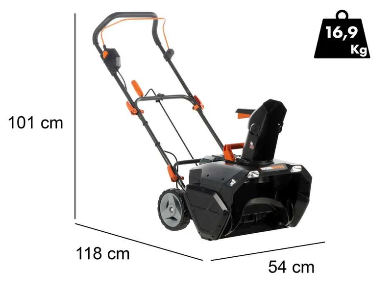 Worx Nitro WG471E - Fraise à neige à batterie - 40V - 2x 4Ah
