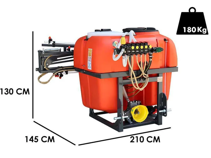 Dal Degan manda extra 400 L - Pulvérisateur porté à tracteur – Barre de désherbage 10 m - Pompe YP70