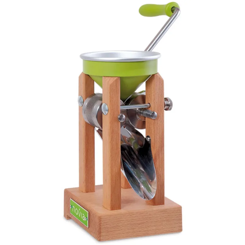 Eschenfelder Novia ng1200 aluminium vert 150g - Floconneuse manuelle avec rouleaux en acier inoxydable