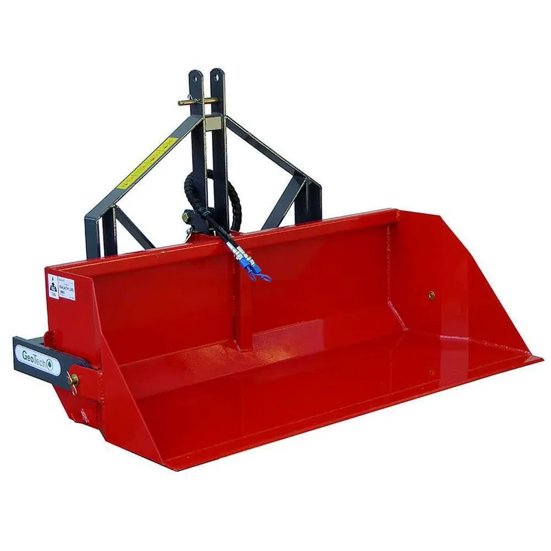 Godet hydraulique pour tracteur GeoTech de 180 cm - Série Lourde - Charge 700 Kg