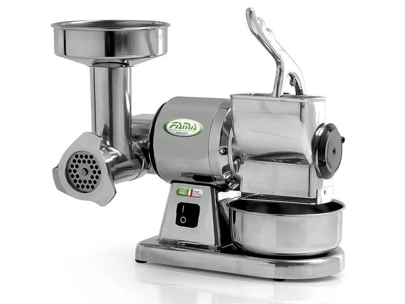 Fama TG8 - Hachoir à viande électrique - Râpe intégrée - Groupe de hachage en acier inox