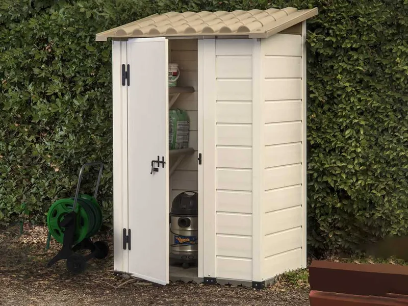 Garofalo Tuscany 100 - Abri de jardin - Avec porte décentrée - 122,5 x 82,5 x 201 cm