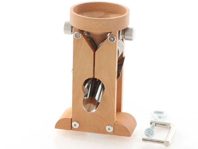 Schnitzer Campo 150g - Floconneuse manuelle de table en hêtre avec rouleaux en acier inox