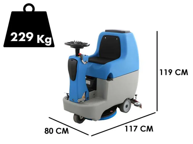 Fiorentini U.B. ECOSTAR55 - Autolaveuse à batterie - 3 in 1 : lave, sèche et aspire