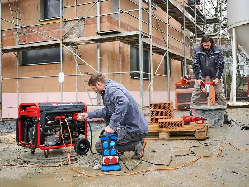 Einhell TC-PG 8000 - Groupe électrogène à essence AVR 8.0 kW - Continu 7.5 kW triphasé