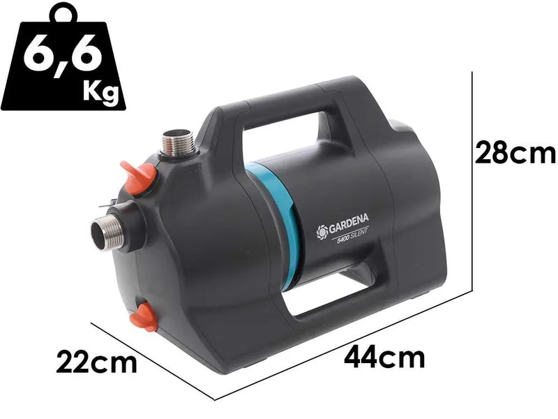 Gardena 5400 Silent - Pompe électrique de jardin auto-amorçante - 650 W