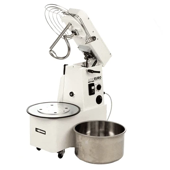 Pétrin à spirale à tête relevable Mixer 2000 T-2G Deluxe - Capacité de pâte 16 Kg - Triphasé, à 2 vitesses