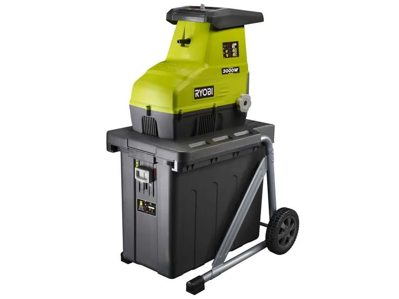 Ryobi RSH3045U - Broyeur de végétaux électrique - Bac de 55L - Diamètre de coupe de 45 mm - 3000 W