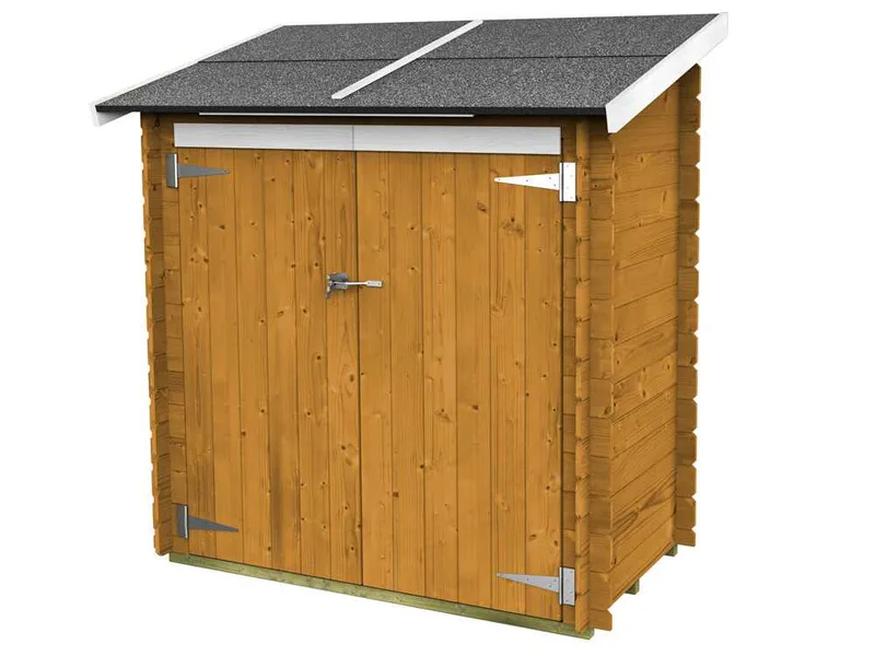 Alce Ambrogio 155x85 mélèze - Abri de jardin en bois - Toit à une pente - 155x85x165 cm