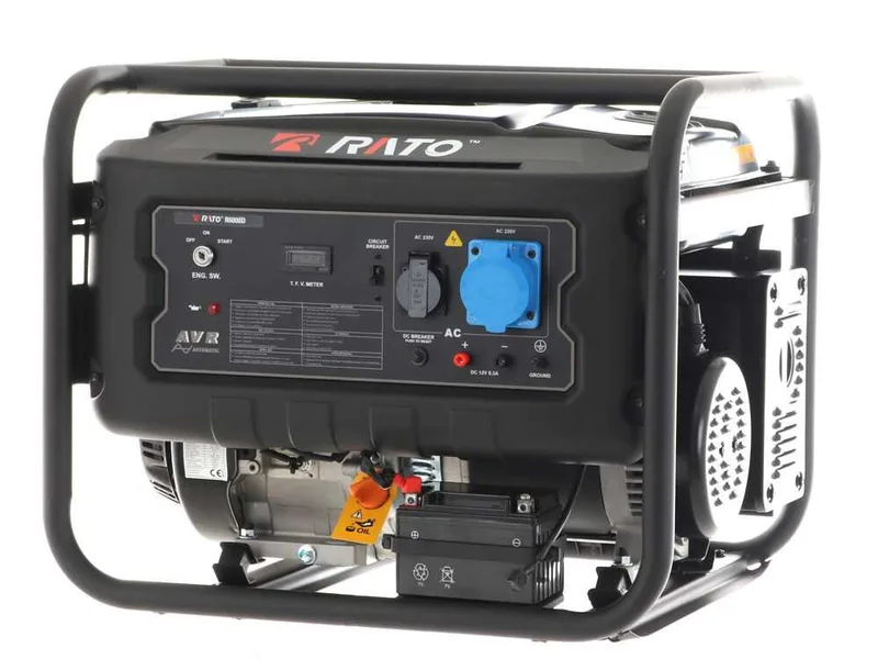 Rato R6000D AVR - Groupe électrogène à essence avec AVR et dém. électrique 6 kW - Continue 5.5 kW Monophasé