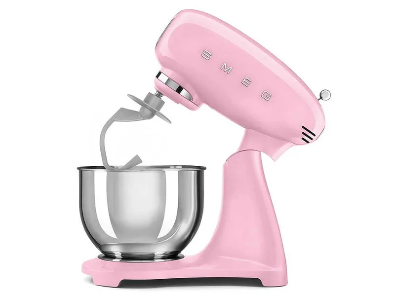 Smeg Full Color Rose - Batteur mélangeur planétaire - Cuve en acier inoxydable de 4,8 litres