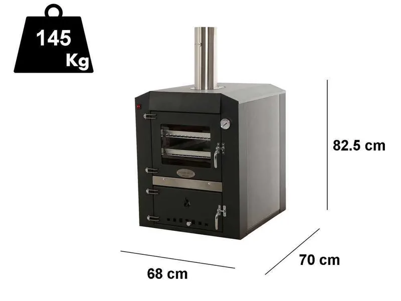 Fontana italia premium - Four à bois encastrable 57x42