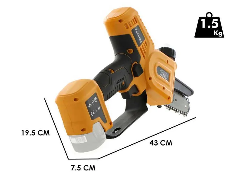 Volpi Predator PVS5100 - Élagueuse manuelle à batterie - 14.4V - sans batteries