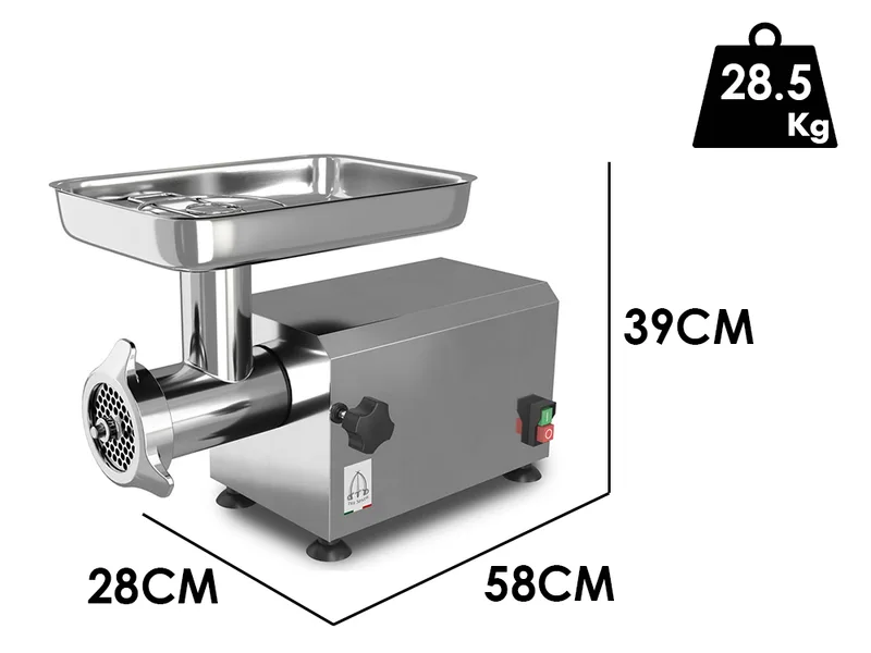 Tre Spade TC-32 PRO INOX DELUXE - Hachoir à viande électrique - 1100 W - N.32