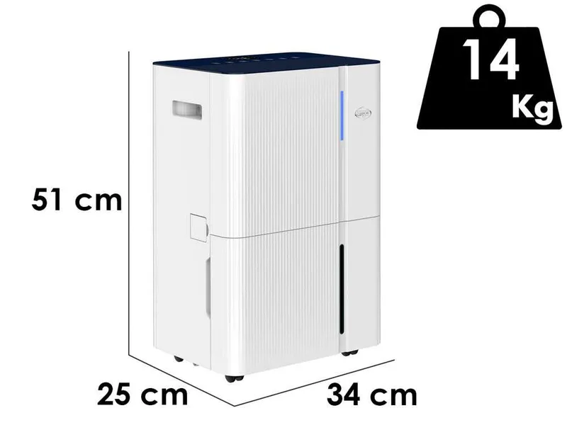 Argo Dry Pury Evo WF 31 - Déshumidificateur avec système de purification de l'air - 31 L/24 h