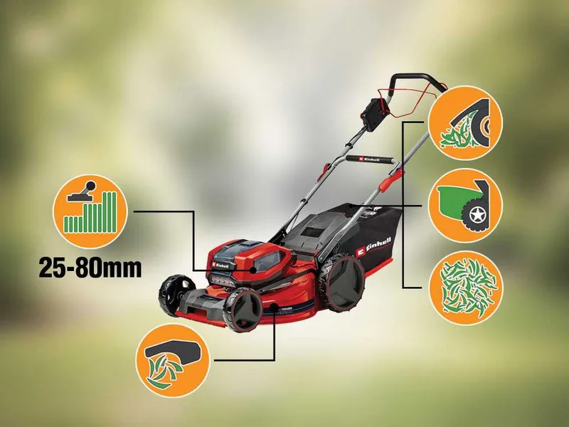 Einhell GP-CM 36/52 S Li BL - Tondeuse à gazon à batterie - 4 x 18 V / 5.2 Ah - Coupe 52 cm