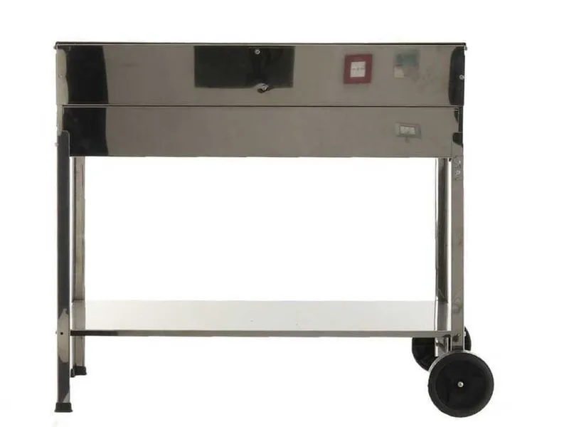 Mille Achille Big - Barbecue à charbon en acier inox artisanal - 2x 47,5x37 cm