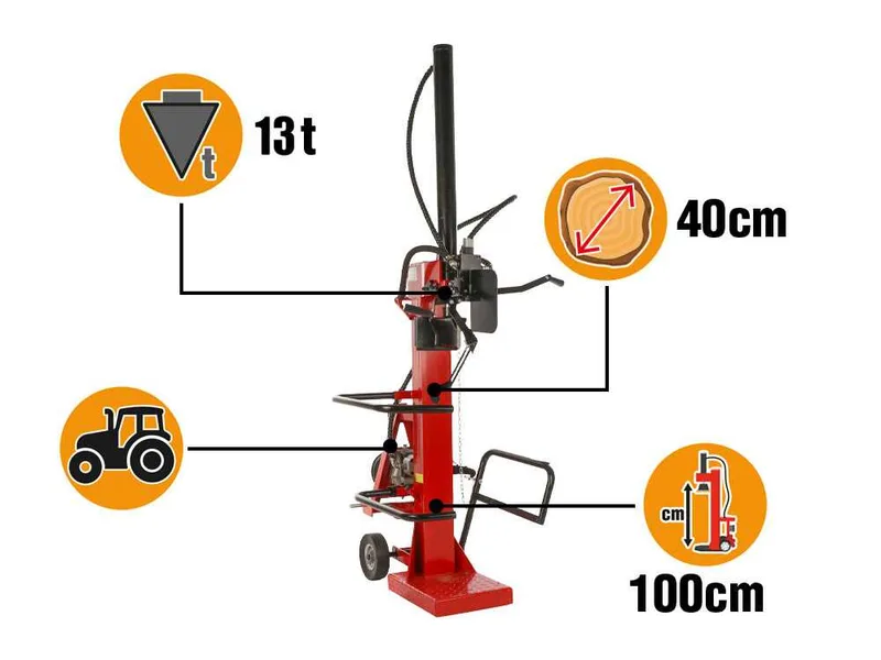 GeoTech Pro LSP 13-100 VT - Fendeuse à bois pour tracteur - Verticale