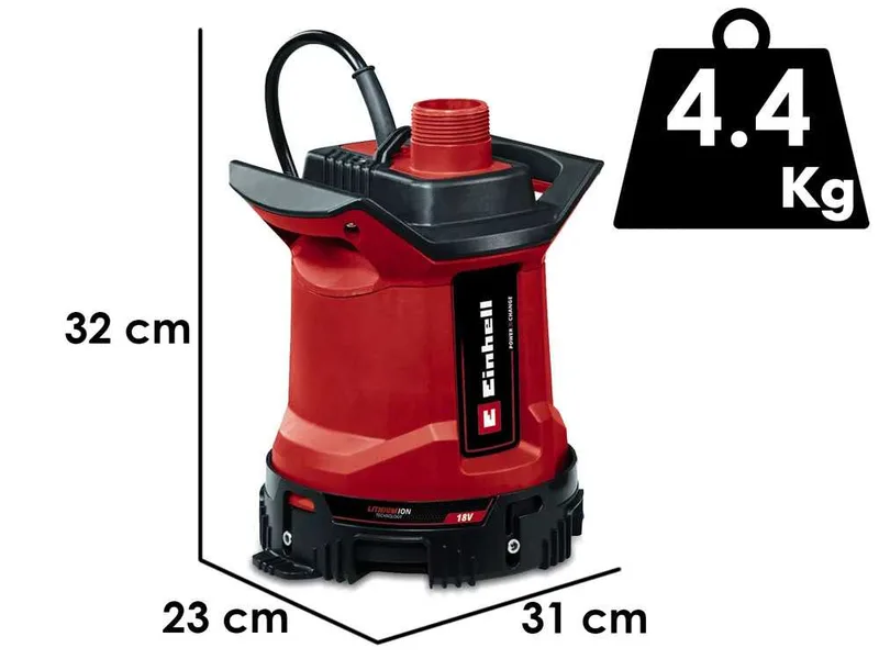 Einhell GE-DP 18/25 LL Li - Pompe immergée pour eaux chargées - 18 V 4 Ah