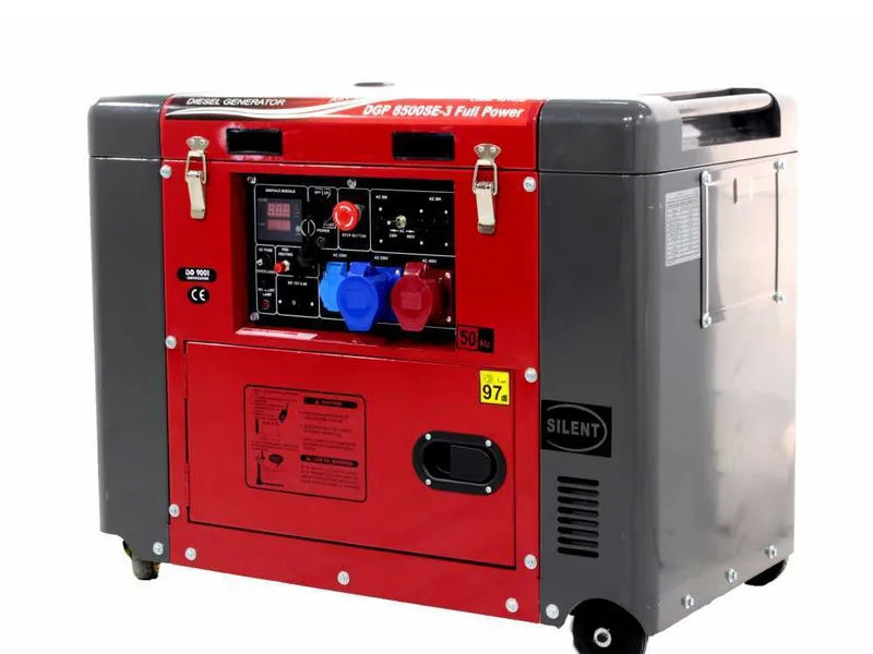 GeoTech Pro DGP8500SE-3 - Groupe électrogène 6 KW FullPower diesel Full-power - dém. électrique