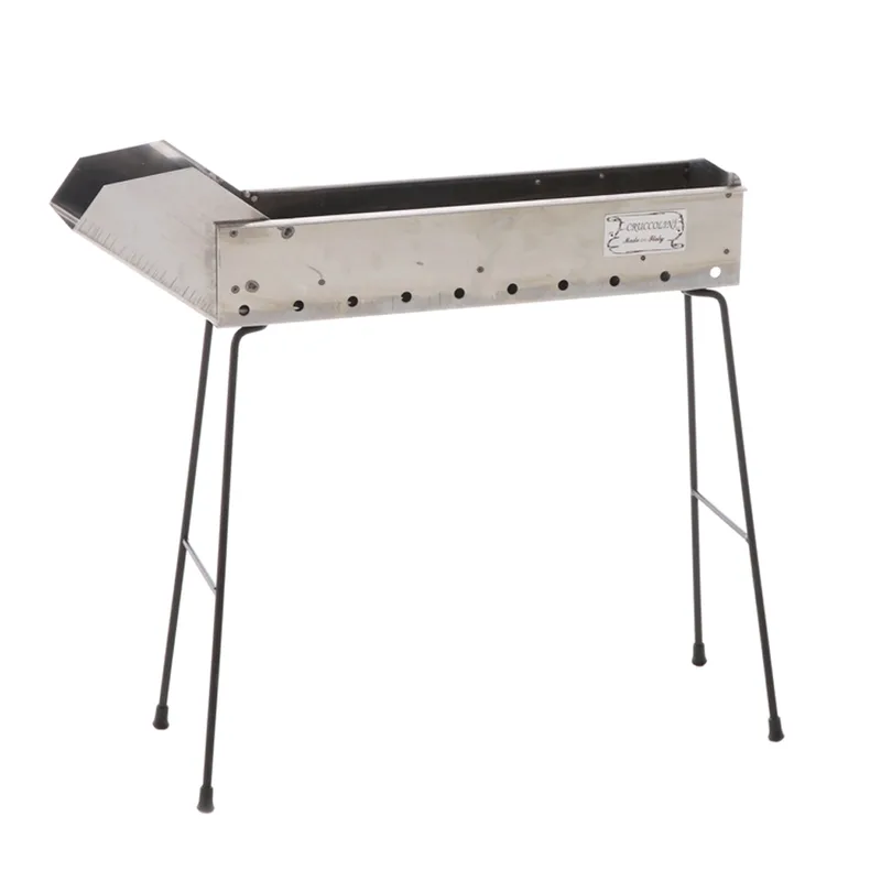 Cruccolini Inox 50 cm - Barbecue spécial pour brochettes à charbon