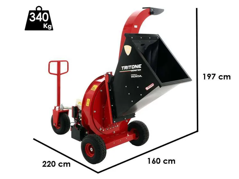Ceccato Tritone Monster - Broyeur thermique professionnel GX390 HONDA - Démarrage électrique