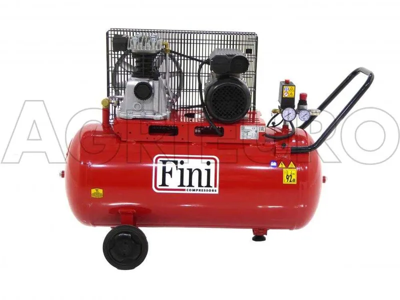 Fini Advanced MK 102 N 90 2M - Compresseur d'air électrique monophasé à courroie - Moteur 2 CV - 90 L