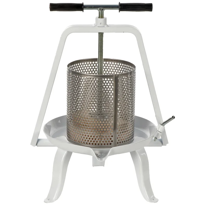 Enotecnica Pillan – Pressoir à vis pour fruits et légumes 9 L – Cage en acier inoxydable