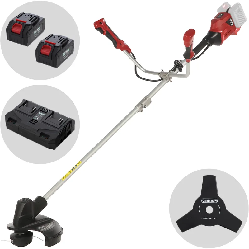 GeoTech X-Line BD-40V - Débroussailleuse à batterie - 40 V - 2 × 20 V 4 Ah