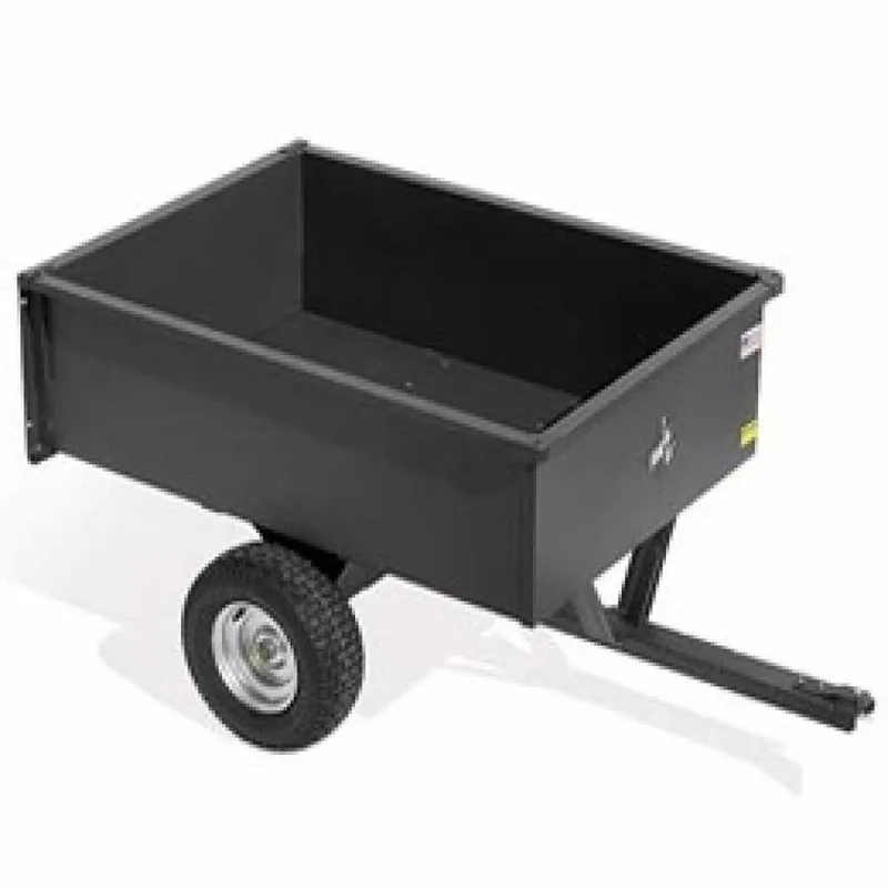 Remorque tractée pour autoportée, remorque en métal, roues grand format - 122x86 (h 37 cm)