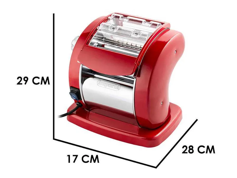 Imperia PastaPresto Classica rouge - Machine à pâtes électrique en INOX