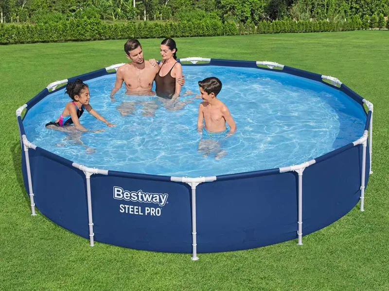 Bestway Steel Pro 56681 - Ø366x76 cm - Piscine ronde + pompe de filtration 16 W