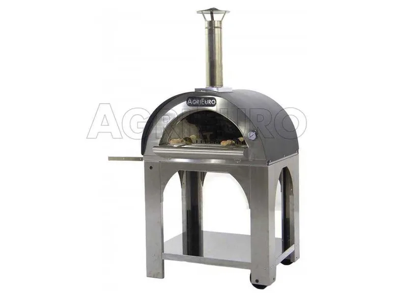 Cibus INOX - Four à bois pour pizza d'extérieur - Capacité de cuisson : 4 pizzas