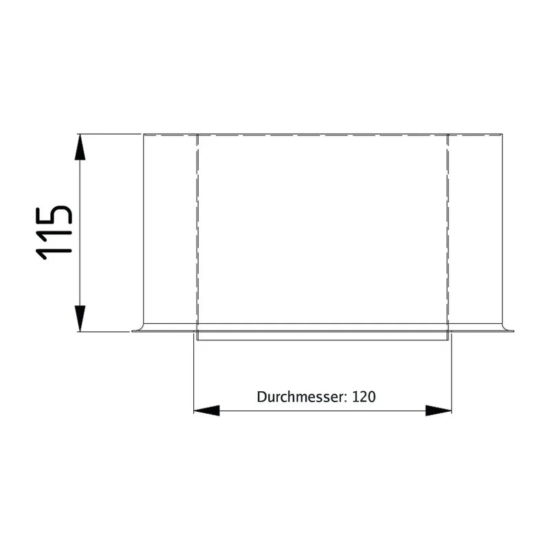 Raik Lifestyle DUO traversée de paroi 120mm pour tuyau de fumée / conduit de fumée
