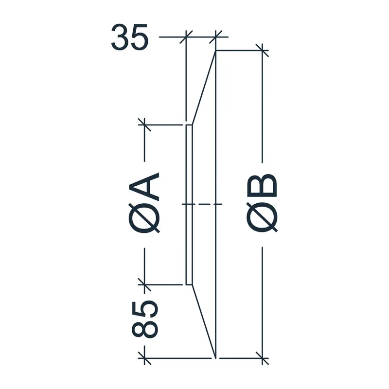 Schiedel Rosace de raccordement 135 mm pour ICS Ø 150 mm