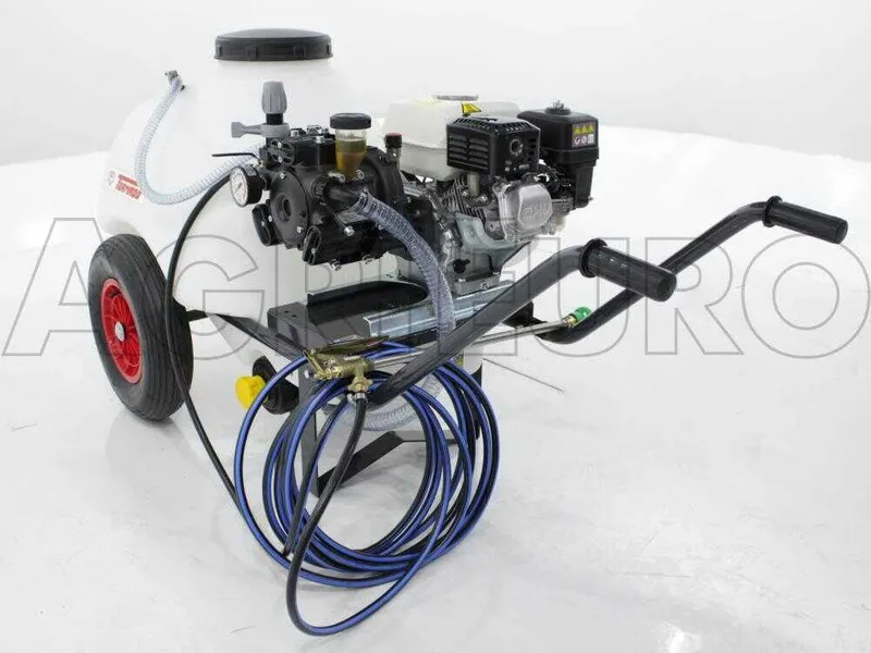 Groupe motopompe de pulvérisation Comet APS 41 - Honda GP 160 et chariot avec cuve 120 l