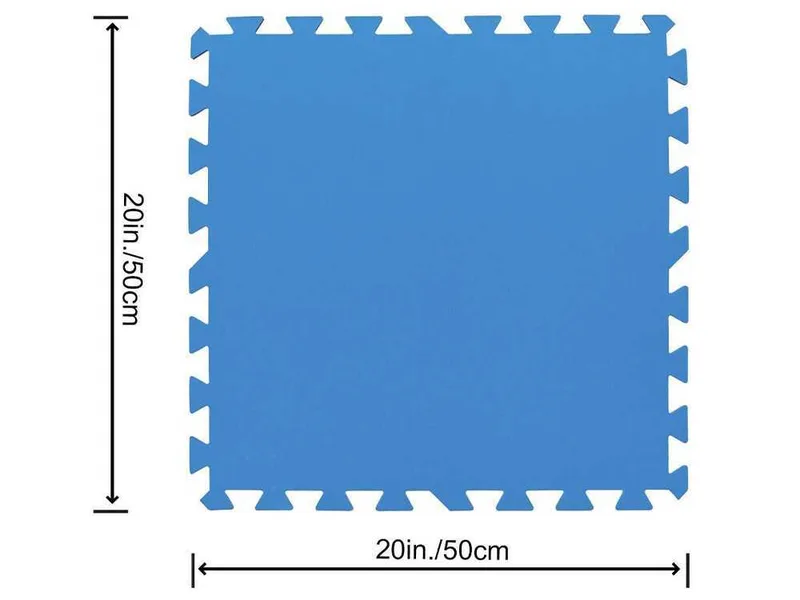 Dalle anti-dérapante bleue 50x50 cm 9 pièces Bestway 58220