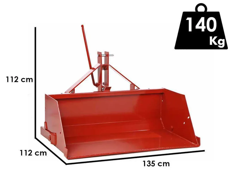 Francini PR 130 - Godet arrière pour tracteur - de 130 cm - Charge 500 kg