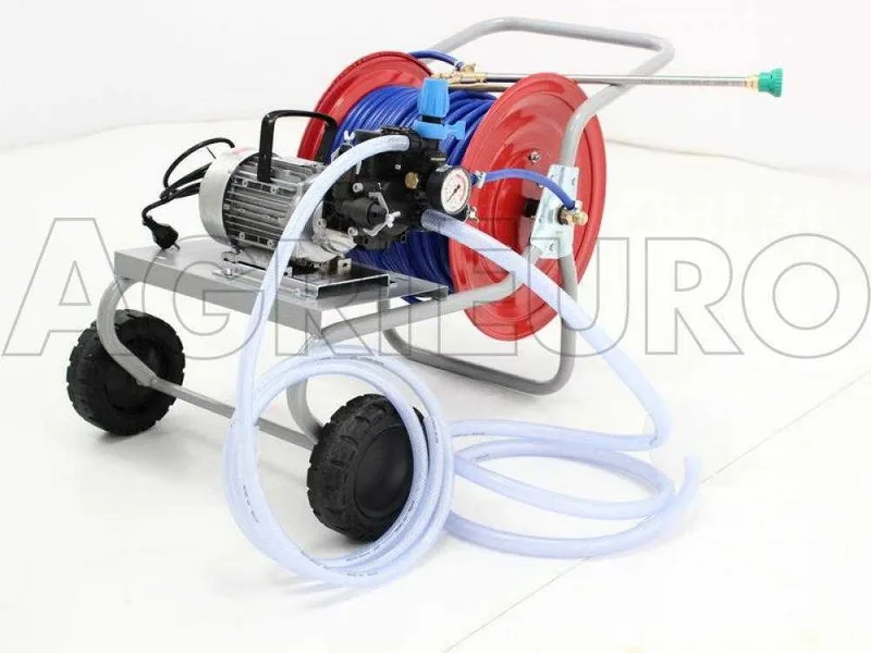 Groupe motopompe de pulvérisation électrique Comet MC 25 moteur électrique et chariot
