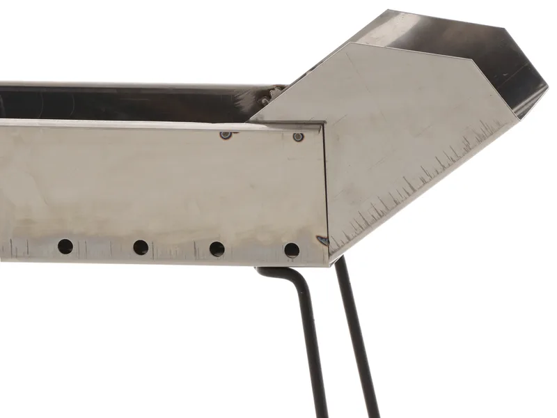 Cruccolini Inox 75 cm - Barbecue spécial pour brochettes à charbon