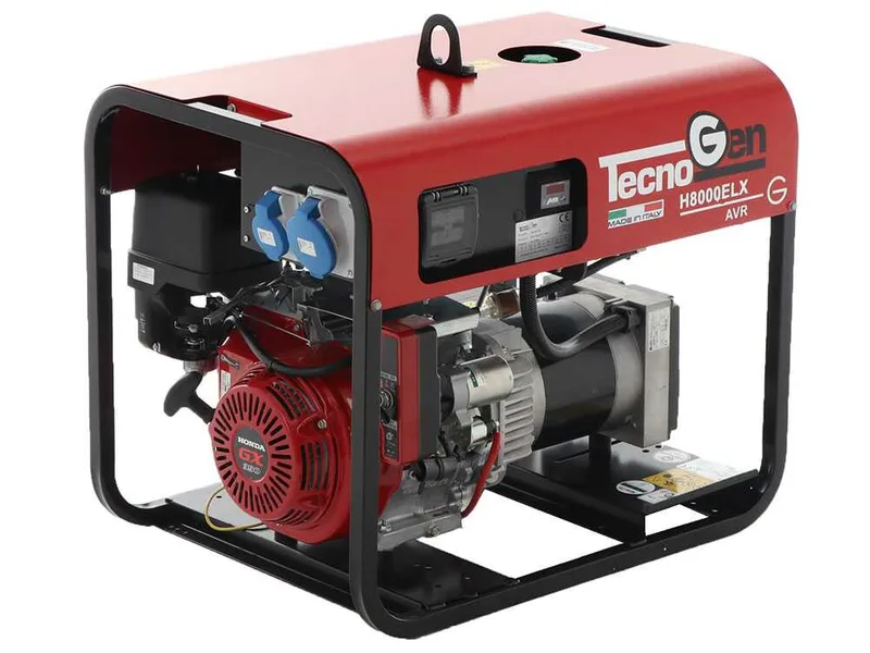 TecnoGen H8000ELX - Groupe électrogène à essence dém. électrique 5.8 kW - Continu 5.2 kW Monophasé