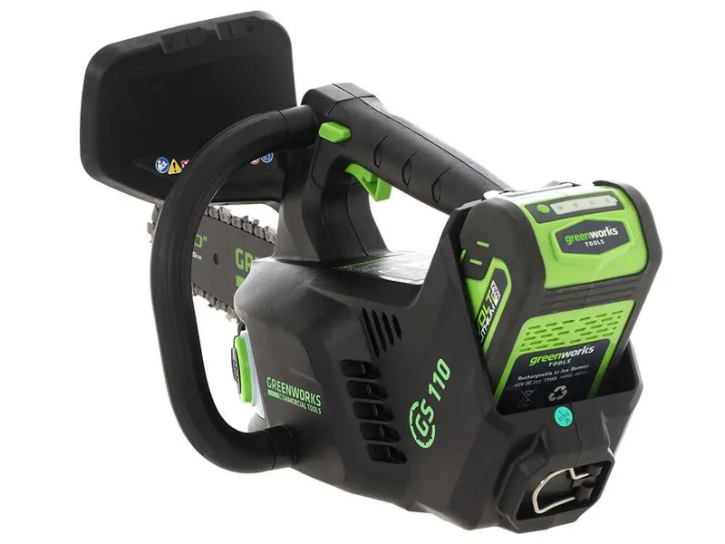 Greenworks GD40TCS - Tronçonneuse de taille électrique 40V 2Ah - Guide 25 cm