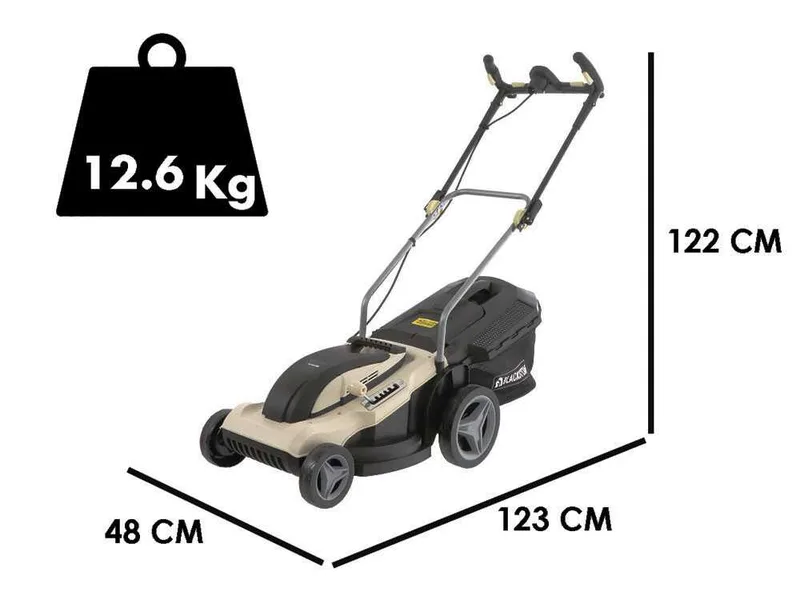 BlackStone B-ELM 43 - Tondeuse à gazon électrique - 2000W - Coupe de 43 cm
