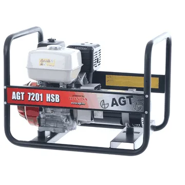 AGT 7201 HSB - Groupe électrogène 6.1 kW monophasé à essence - Continu 5.7 kW Monophasé