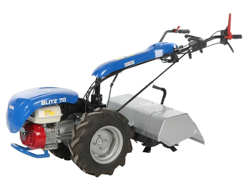 EuroMech BLITZ 70 - Motoculteur à essence - Moteur Honda GX200 - 6,5 CV