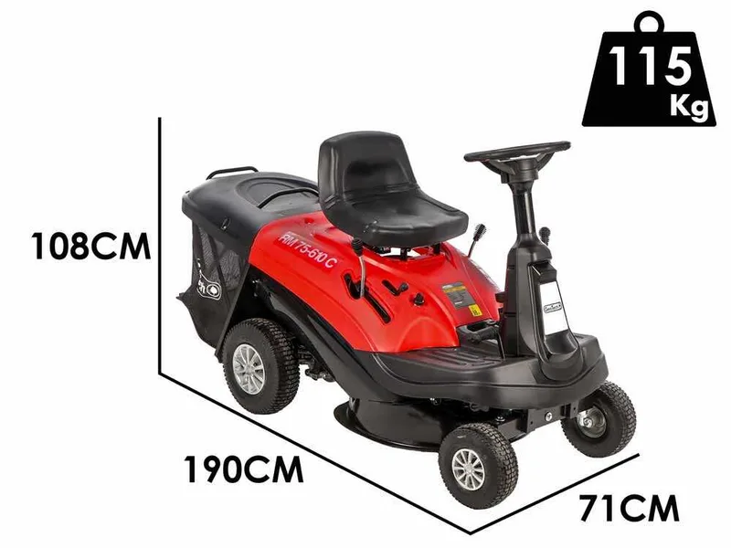 GeoTech RM 75-610 C - Tondeuse autoportée Mini rider - Moteur de 224 cm3