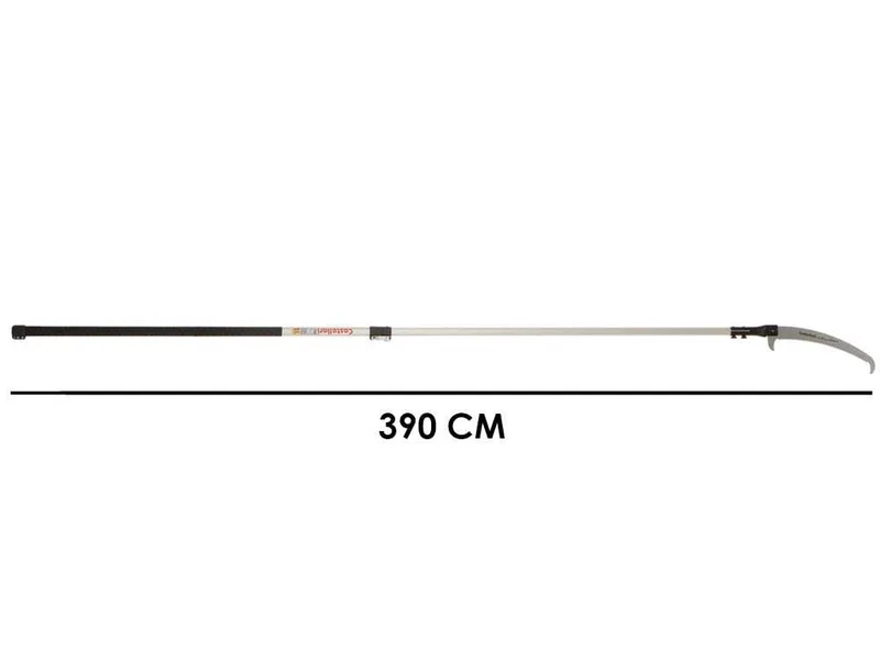 Castellari PO35P+ATO4 - Scie de jardin sur perche ovale en aluminium - 230-390 cm - Lame de 35 cm