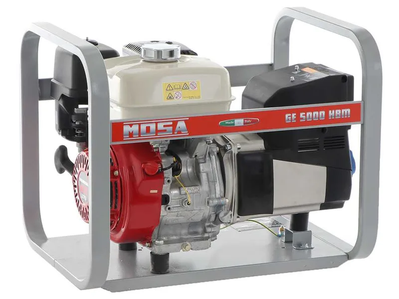 MOSA GE 5000 HBM AVR - Groupe électrogène à essence avec AVR 4.5 kW - Continu 3.6 kW Monophasé - Moteur Honda GX270