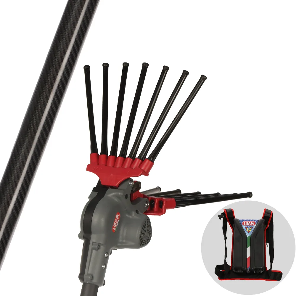 Lisam Oliwatt 3 - Peigne vibreur électrique à batterie dorsale - Perche fixe de 220 cm