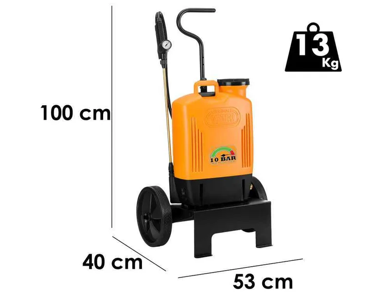 Pulvérisation électrique à batterie au lithium Volpi 22PTC sur chariot à roues